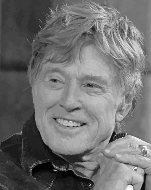 Black And White Robert Redford 5D Diamond Painting