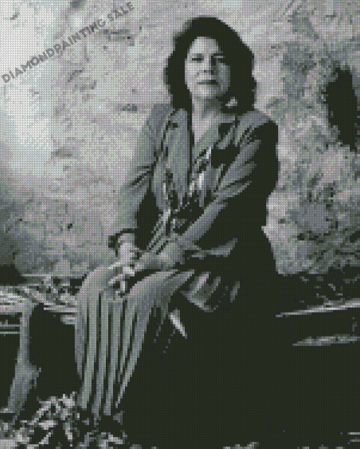 Black And White Wilma Mankiller 5D Diamond Painting