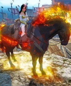 Black Desert Horses of Doom 5D Diamond Painting