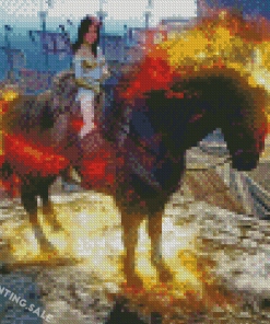 Black Desert Horses of Doom 5D Diamond Painting