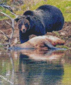 Elk And Bear 5D Diamond Painting