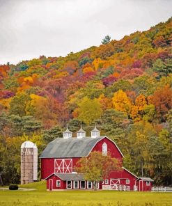 Fall Barn 5D Diamond Painting