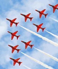 Festival Of RAF Red Arrows 5D Diamond Painting