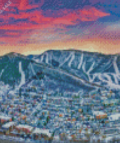 Park City Utah Sunset 5D Diamond Painting