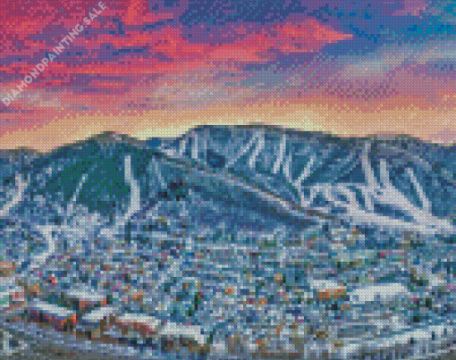 Park City Utah Sunset 5D Diamond Painting