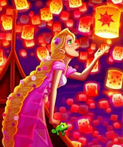 Rapunzel Tangled Lanterns 5D Diamond Painting