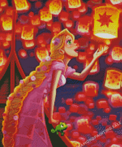 Rapunzel Tangled Lanterns 5D Diamond Painting