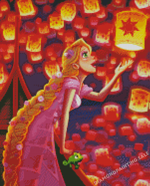 Rapunzel Tangled Lanterns 5D Diamond Painting