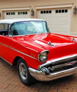 Red 1957 Chevy 5D Diamond Painting