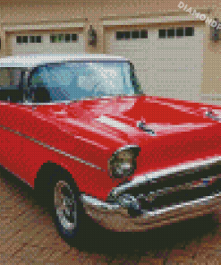 Red 1957 Chevy 5D Diamond Painting