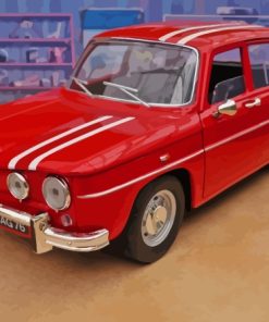 Red Renault Gordini R8 5D Diamond Painting