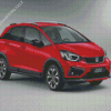 Red Honda Jazz 5D Diamond Painting