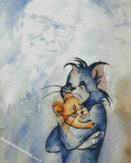 Sad Tom And Jerry 5D Diamond Painting