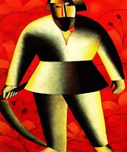 The Reaper On Red Kasimir Malevich 5D Diamond Painting