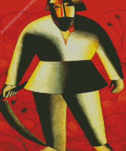 The Reaper On Red Kasimir Malevich 5D Diamond Painting