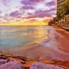 Waikiki Beach Sunset In Hawaii 5D Diamond Painting