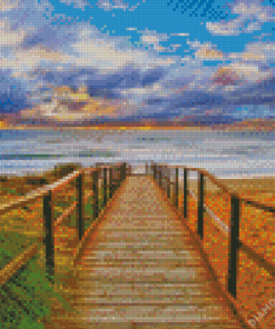 Wooden Path Near Ocean 5D Diamond Painting