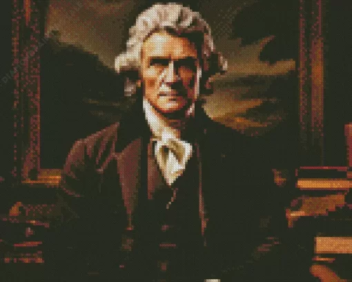 3d US President Thomas Jefferson 5D Diamond Painting