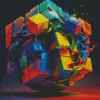 Abstract Rubiks Cube 5D Diamond Painting