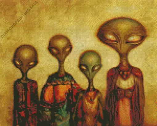 Alien Family 5D Diamond Painting