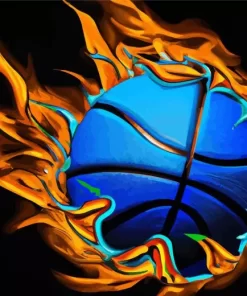 Basketball Flames 5D Diamond Painting