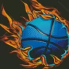 Basketball Flames 5D Diamond Painting