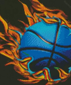 Basketball Flames 5D Diamond Painting