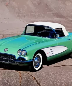 Cascade Green 1960 Corvette 5D Diamond Painting