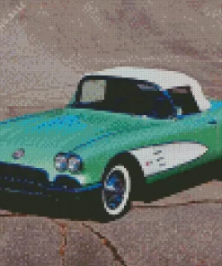 Cascade Green 1960 Corvette 5D Diamond Painting