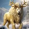 Fantasy Snow Lion 5D Diamond Painting