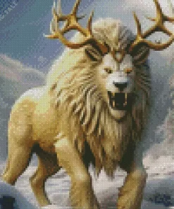 Fantasy Snow Lion 5D Diamond Painting