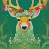 Flowers Antlers Deer 5D Diamond Painting