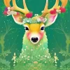 Flowers Antlers Deer 5D Diamond Painting