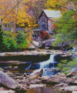 Glade Creek Grist Mill 5D Diamond Painting