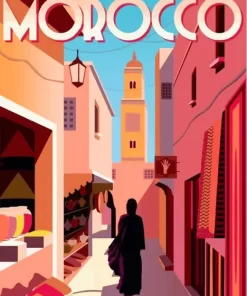 Illustration Morocco Poster 5D Diamond Painting