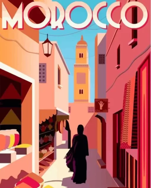 Illustration Morocco Poster 5D Diamond Painting