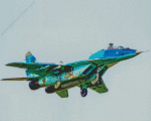 Mig 29 Fulcrum Aircraft 5D Diamond Painting