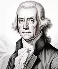 Monochrome Thomas Jefferson 5D Diamond Painting