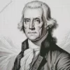 Monochrome Thomas Jefferson 5D Diamond Painting