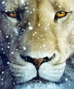 Snow Lion Face 5D Diamond Painting