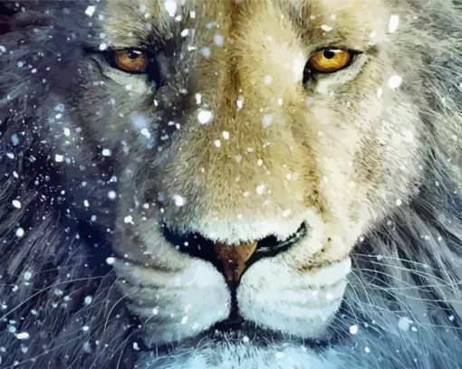 Snow Lion Face 5D Diamond Painting