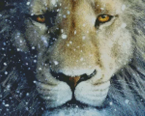 Snow Lion Face 5D Diamond Painting