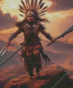 Tribal Warrior Art 5D Diamond Painting