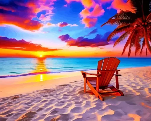 Tropical Beach Chair 5D Diamond Painting