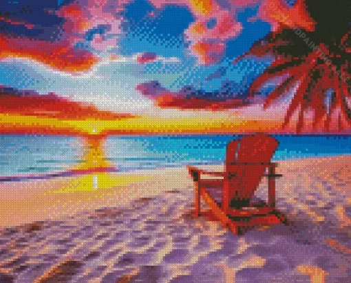 Tropical Beach Chair 5D Diamond Painting