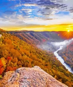 West Virginia New River Gorge National Park 5D Diamond Painting