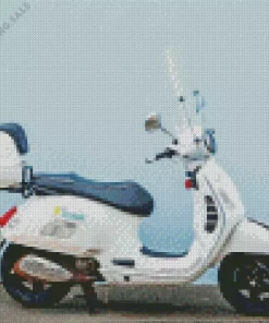 White Vespa 5D Diamond Painting