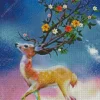 Fantasy Floral Antlers 5D Diamond Painting