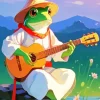 Frog Playing Guitar 5D Diamond Painting