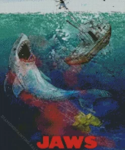 Jaws Movie Poster 5D Diamond Painting